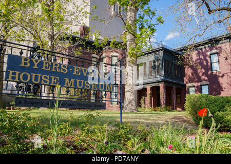 Denver, 3. Mai: Außenansicht des Byers-Evans House Museum am 3. Mai 2017 in Denver, Colorado Stockfoto