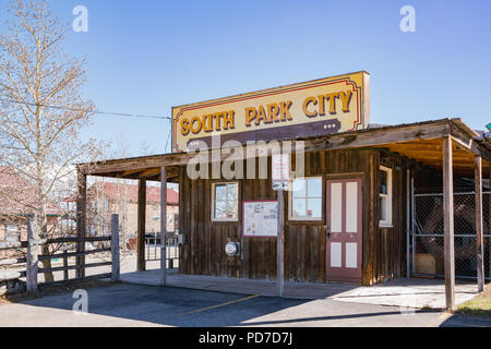 Fairplay, 4. Mai: Die historische South Park City am 4. Mai 2017 an Fairplay, Colorado Stockfoto