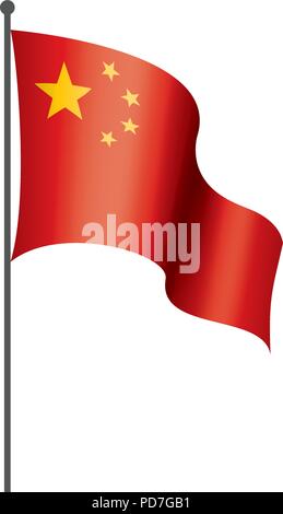 China Flagge, Vektor, Abbildung Stock Vektor