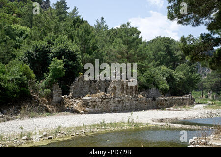 Die Ruinen der antiken lykischen Stadt Olympos (Cirali, Türkei) Stockfoto