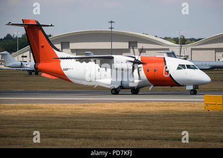 AeroRescue Dornier Do 328 VH-ppj Auf der Farnborough International Airshow 2018, Großbritannien Stockfoto