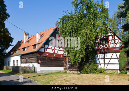 Lidová Architektura, Cheb, Ceska Republika / Volksarchitektur, Stadt Cheb, Westböhmen, Tschechische Republik Stockfoto