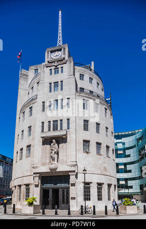 England, London, Portland Place, der BBC Broadcasting House Stockfoto