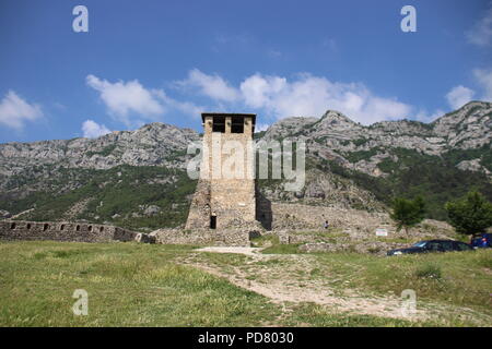 Kruja Schloss in Albanien Stockfoto