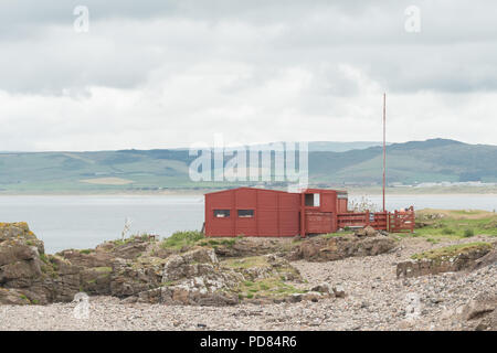 Seabird und Wildlife Informationsstelle Uisaed Punkt, Machrihanish, Kintyre, Schottland, Großbritannien Stockfoto