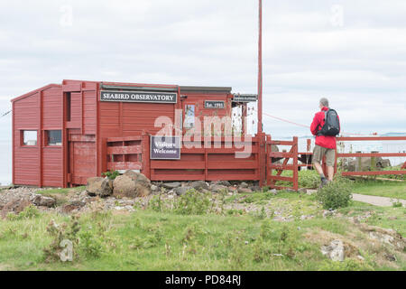 Seabird und Wildlife Informationsstelle Uisaed Punkt, Machrihanish, Kintyre, Schottland, Großbritannien Stockfoto