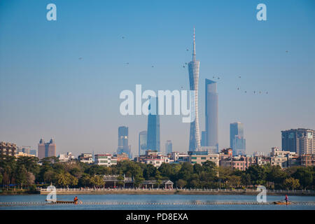 Guangzh, Guangzh, China. 8 Aug, 2018. Guangzhou, China - Landschaft von Haizhu Lake National Wetland Park in Guangzhou, Provinz Guangdong im Süden Chinas. Credit: SIPA Asien/ZUMA Draht/Alamy leben Nachrichten Stockfoto