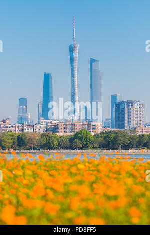 Guangzh, Guangzh, China. 8 Aug, 2018. Guangzhou, China - Landschaft von Haizhu Lake National Wetland Park in Guangzhou, Provinz Guangdong im Süden Chinas. Credit: SIPA Asien/ZUMA Draht/Alamy leben Nachrichten Stockfoto