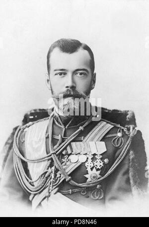 Zar Nikolaus II. von Russland. 1868-1918. Der letzte Kaiser von Russland. Stockfoto