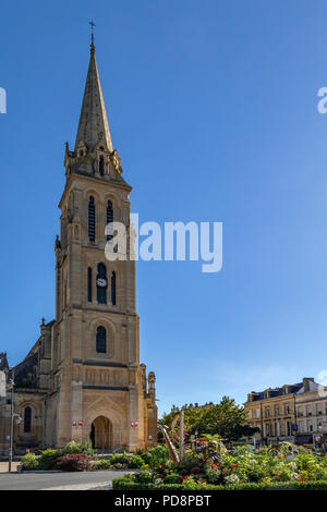 Die Kirche von Notre Dame in der Stadt Bergerac an der Dordogne Abteilung im Südwesten Frankreichs. Stockfoto