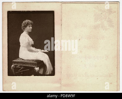 Ww1, Prinzessin Maria, Karte, die die Truppen ein frohes neues Jahr, 1914 Stockfoto