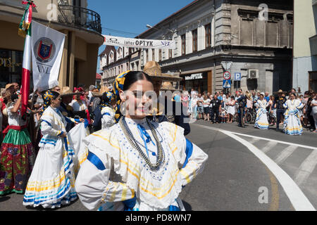 Die 55. Kulturwoche der Beskidy Highlanders 29.07 - 06.08.2018 . Team aus Mexiko Stockfoto