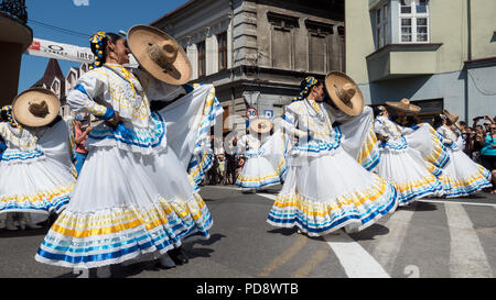 Die 55. Kulturwoche der Beskidy Highlanders 29.07 - 06.08.2018 . Team aus Mexiko Stockfoto