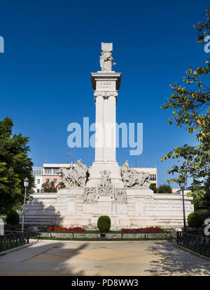 Denkmal für die Verfassung von 1812 in Cadiz Andalusien Spanien Stockfoto