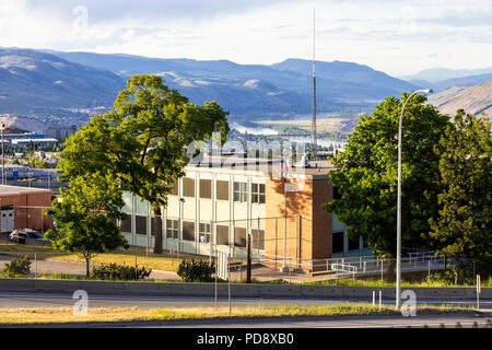 Abendlicht auf der Stadt Kamloops, British Columbia, Kanada Stockfoto