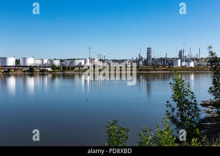 Calumet Montana Raffination auf dem Missouri River in Great Falls, Montana, USA Stockfoto
