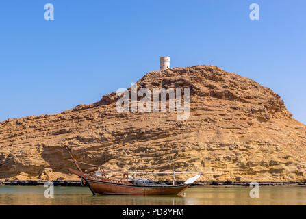 Traditionellen Fischerboot-Sur, Oman Stockfoto