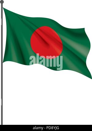 Bangladesch Flagge, Vektor, Abbildung Stock Vektor