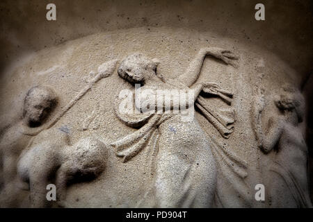 Der griechischen Mythologie, alte Griechische Vase Relief Stockfoto