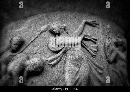 Der griechischen Mythologie, alte Griechische Vase Relief Stockfoto