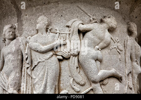 Der griechischen Mythologie, alte Griechische Vase Relief Stockfoto