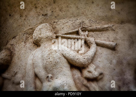 Der griechischen Mythologie, alte Griechische Vase Relief Stockfoto