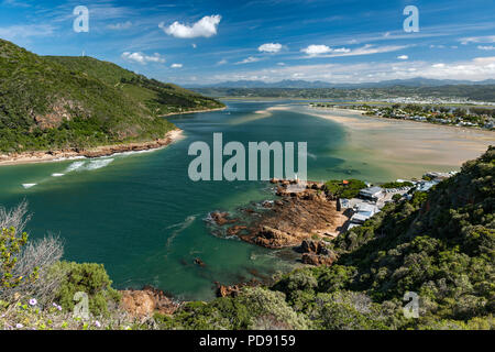 Die Lagune von Knysna an der Garden Route in der Western Cape Provinz von Südafrika. Stockfoto