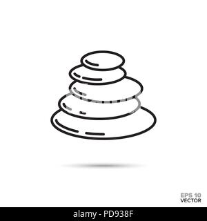 Stapel von kieseln Vektor Symbol Leitung. Zen, Meditation und Harmonie Symbol. Stock Vektor