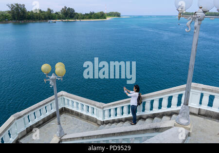 Phuket, Thailand - 27 Okt 2017: Sarasin Brücke Phuket ist die erste Brücke gebaut, die Insel Phuket auf dem Festland der Provinz Phang Nga. Diese Stockfoto