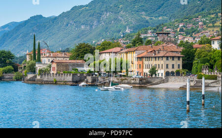 Malerische Aussicht in Tremezzo am Comer See, Lombardei (Lombardia), Italien. Stockfoto