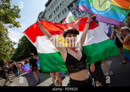 Christopher Street Day CSD-Parade, Berlin, Deutschland Stockfoto