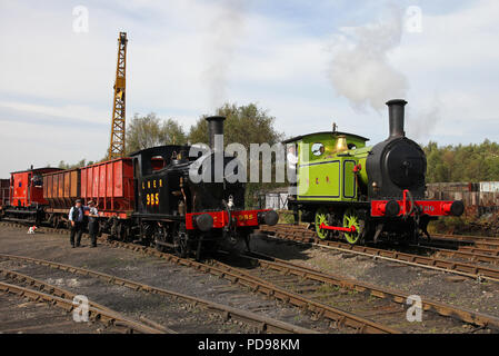 Y7 985 & 1310 bei Marley Hügel auf der Tanfield Railway. Stockfoto