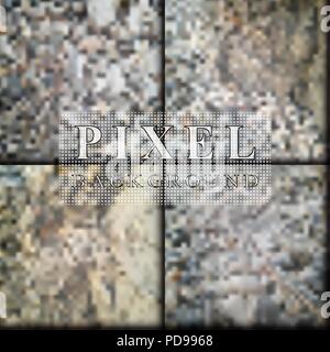 Satz von Pixeled Hintergründe. Weiche Farbe Stock Vektor