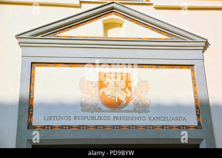 Vilnius, Litauen - 17. Juni 2015: Büro des Präsidenten der Republik Litauen. Events. Stockfoto