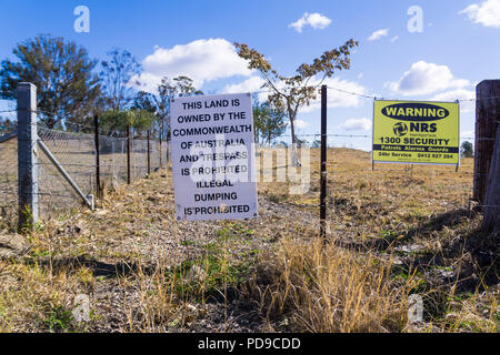 Land an Badgerys Creek Sydney, die den Standort der neuen Western Sydney Airport. Stockfoto