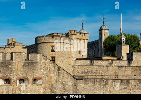 London England August 04, 2018 Die alte Festung aus dem Tower von London Stockfoto