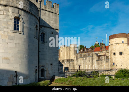 London England August 04, 2018 Die alte Festung aus dem Tower von London Stockfoto