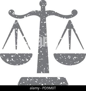 Grunge Symbol - Justiz Skala Stock Vektor