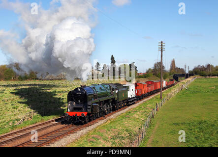 92220 Evening Star Pässe Woodthorpe auf der GCR 18.4.15 Stockfoto