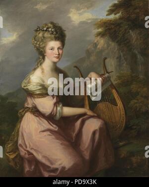 Angelica Kauffmann - Portrait von Sarah Harrop (Mrs. Bates) als Muse - Stockfoto