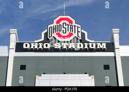 COLUMBUS, OH/USA - 21. OKTOBER 2017: Ohio Stadium auf dem Campus der Ohio State University. Stockfoto