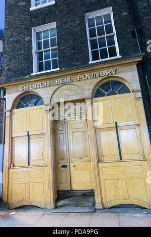 Die ehemalige Glockengießerei Whitechapel, London Stockfoto