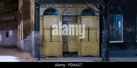 Die ehemalige Glockengießerei Whitechapel, London Stockfoto