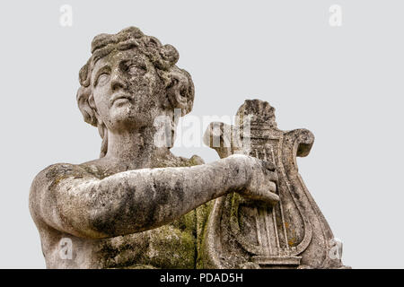 Eine barocke Lyra-player, Skulptur am Wasserschloss Schloss Nordkirchen, Deutschland Stockfoto