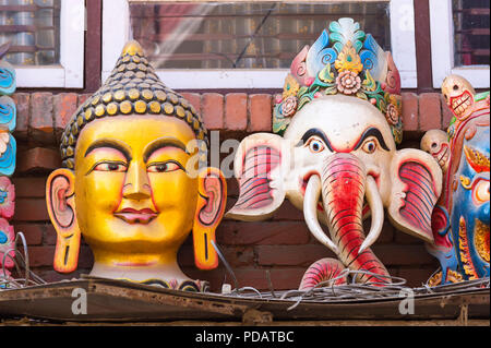 Kunsthandwerksladen, Thamel, Kathmandu, Nepal Stockfoto