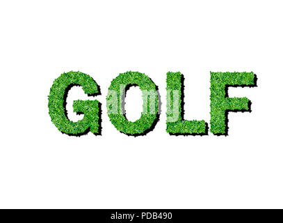 Das Wort Golf. Symbol für Ökologie. Stockfoto