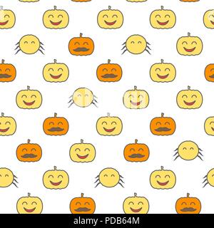 Halloween loopfähigen Hintergrund. Spinne und jack o lantern nahtlose Muster Stock Vektor