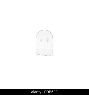 Cute ghost Symbol auf weißem Hintergrund Stock Vektor