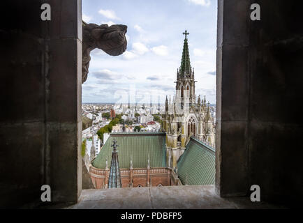 Luftaufnahme von La Plata Dom vom Turm der Kathedrale - La Plata, Provinz Buenos Aires, Argentinien Stockfoto