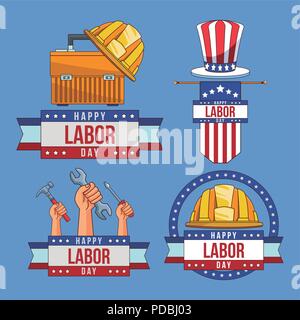 Der Tag der Arbeit Elemente Stock Vektor